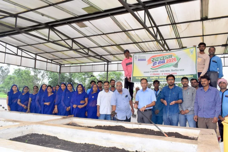एनआईबीएसएम, रायपुर में 'स्वच्छता ही सेवा-2026' के तहत सामुदायिक कम्पोस्टिंग पर जनभागीदारी जागरूकता अभियान का…
